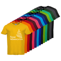 Herren-T-Shirt B&C, Basic - Motiv Frohe Weihnachten, Farbauswahl
