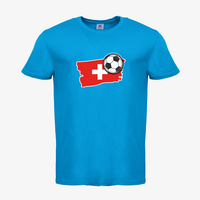 Herren-T-Shirt B&C, Basic - Motiv Fußball Schweiz