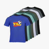 Herren-T-Shirt Russell, Organic - Motiv Fußball Spanien, Farbauswahl
