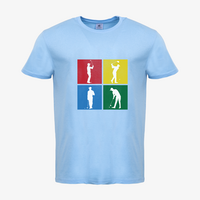 Herren-T-Shirt B&C, Basic - Motiv Golf Quadrat