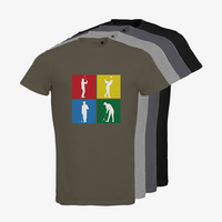 Herren-T-Shirt B&C, Organic - Motiv Golf Quadrat, Farbauswahl