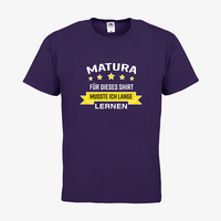 Herren-T-Shirt FOTL, Basic Rundhals - Motiv Matura Lernen