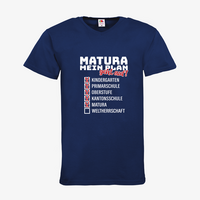 Herren-T-Shirt FOTL, Basic V-Neck - Motiv Matura Plan