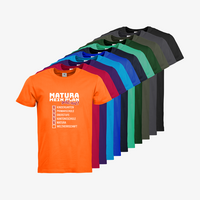 Herren-T-Shirt B&C, Premium - Motiv Matura Plan, Farbauswahl