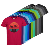 Herren-T-Shirt B&C, Premium - Motiv Weihnachtshimmel, Farbauswahl