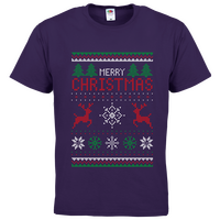 Herren-T-Shirt FOTL, Basic Rundhals - Motiv Weihnachtsstrickpulli