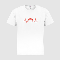Herren-T-Shirt FOTL, Basic Rundhals - Motiv American Football EKG-Linie