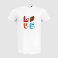 Herren-T-Shirt B&C, Organic - Motiv American Football Love