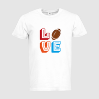 Herren-T-Shirt B&C, Premium - Motiv American Football Love