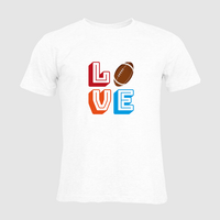 Herren-T-Shirt Russell, Organic - Motiv American Football Love