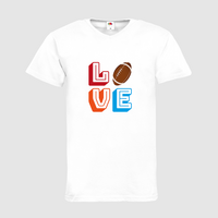 Herren-T-Shirt FOTL, Basic V-Neck - Motiv American Football Love