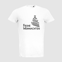 Herren-T-Shirt B&C, Organic - Motiv Frohe Weihnachten
