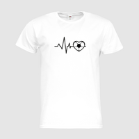 Herren-T-Shirt FOTL, Premium - Motiv Fußball EKG-Linie