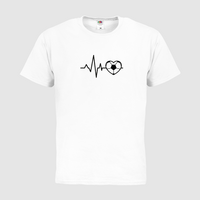 Herren-T-Shirt FOTL, Basic Rundhals - Motiv Fußball EKG-Linie