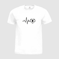 Herren-T-Shirt FOTL, Budget - Motiv Fußball EKG-Linie