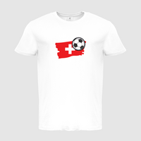 Herren-T-Shirt B&C, Basic - Motiv Fußball Schweiz