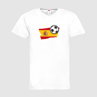 Herren-T-Shirt FOTL, Basic V-Neck - Motiv Fußball Spanien
