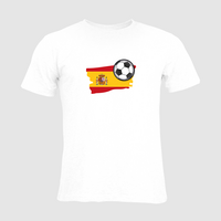 Herren-T-Shirt Russell, Organic - Motiv Fußball Spanien