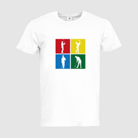 Herren-T-Shirt B&C, Premium - Motiv Golf Quadrat
