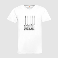Herren-T-Shirt FOTL, Basic V-Neck - Motiv Golf Shot