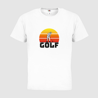 Herren-T-Shirt FOTL, Basic Rundhals - Motiv Golf Sonnenuntergang