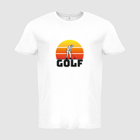 Herren-T-Shirt B&C, Basic - Motiv Golf Sonnenuntergang