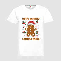 Herren-T-Shirt FOTL, Basic V-Neck - Motiv Lebkuchen