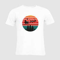 Herren-T-Shirt Russell, Organic - Motiv Weihnachtshimmel