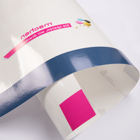 Hinterglasaufkleber, farbig bedruckt, gerollt, liegend