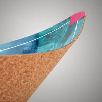 Tischset mit Korkrückseite, farbig bedruckt, gebogen