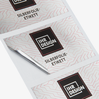 Etiketten, bedruckt, Form auf Papier