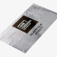 Etiketten, bedruckt, Form liegend