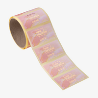 Hochwertige Etiketten auf Rolle mit Gold Prägung rund farbig bedruckt