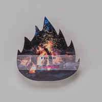 Fassadenfolie, farbig bedruckt, liegend, Feuer Form