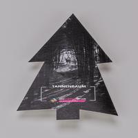 Fassadenfolie, farbig bedruckt, liegend, Tannenbaum Form