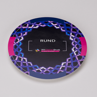 Wahlplakat, farbig bedruckt, liegend, runde Form