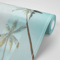 Fototapete, farbig bedruckt, ausgerollt, liegend, Palmen Motiv