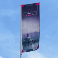 Fahne, farbig bedruckt, Motiv