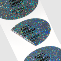 Etiketten, bedruckt, details auf Papier