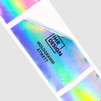 Etiketten, farbig bedruckt, Form auf Papier, Rainbow