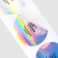 Etiketten, farbig bedruckt, Rund auf Papier, Rainbow