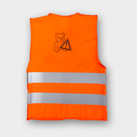 Warnweste, bedruckt, orange