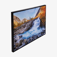 Hochwertige Leinwand 30 x 20 cm inkl. Holz-Keilrahmen 2 cm, Schattenfugenrahmen schwarz