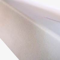 Hochwertige Leinwand 40 x 20 cm inkl. Holz-Keilrahmen 5 cm, fertig aufgespannt Details Nahaufnahme Seite