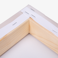 Hochwertige Leinwand 50 x 70 cm inkl. Holz-Keilrahmen 5 cm Detail Rückseite Verarbeitung