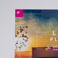 Anhängerplane, farbig bedruckt mit Ösen