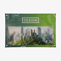 Mesh-Blache, 4/0-farbig bedruckt, geöst und umsäumt