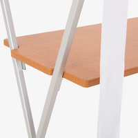 Messetheke gerade, Holzablage, Detail Holz Ablage, bedruckt