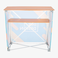 Messetheke gerade, Holzablage, Innenansicht