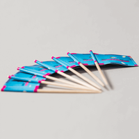 Holzpicker, farbig bedruckt, holz stiehl